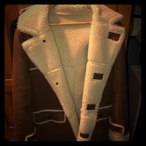 Men’s brown Sherpa coat